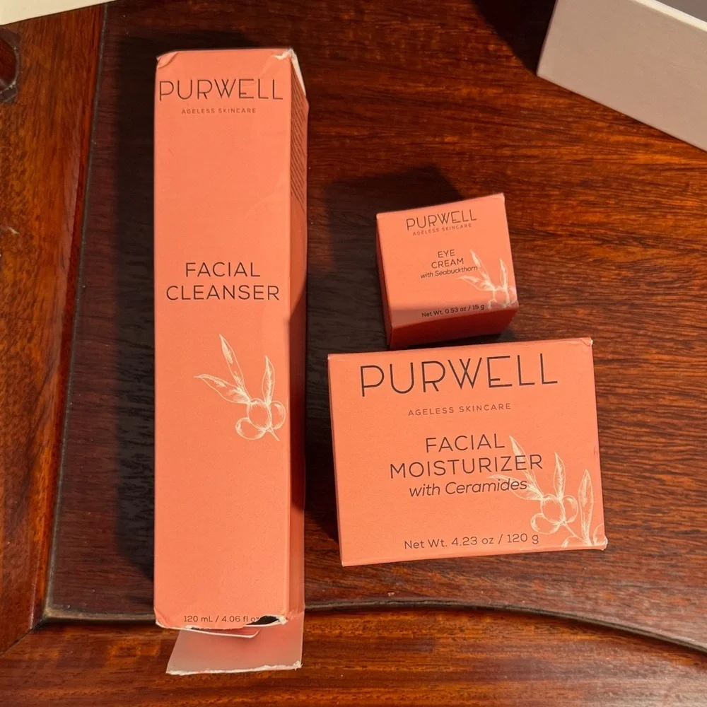 NIB Pur-Well Living Ageless Skincare  Natural Plant Based Skincare Regimen